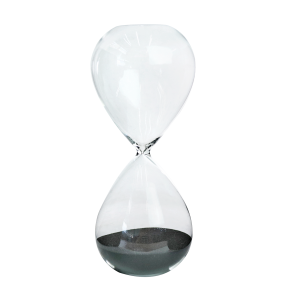 AMPULHETA DE VIDRO 30 MINUTOS 20X8CM - 5271-PT