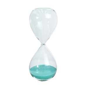 AMPULHETA DE VIDRO 15 MINUTOS 7X16,5CM - 5270-VD