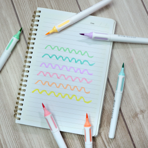 CANETA MARCA TEXTO COM 6 CORES PASTEL - 9266-AZ