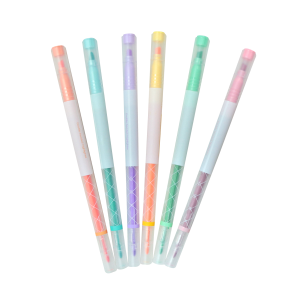 CANETA MARCA TEXTO PONTA DUPLA FLUORESCENTE COM 6 CORES - 9176