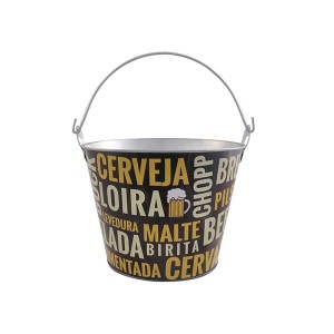 BALDE DE METAL PARA CERVEJA BEGE LOIRA MALTE CHOPP 4.8 LITROS CA12096-D