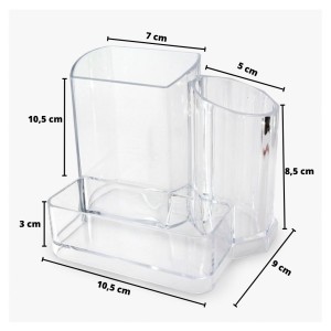 ORGANIZADOR DE PINCEIS E COSMETICOS EM ACRILICO 1206