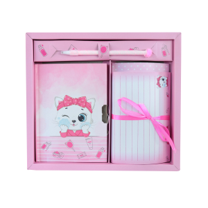 DIÁRIO INFANTIL GATINHO COM CADEADO 20X23CM - SXFS5495-C