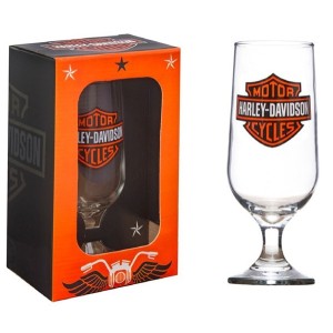 TACA DE VIDRO PARA CERVEJA MOTOR HARLEY DAVIDSON CYCLES 300ML - 207