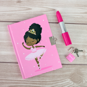DIÁRIO INFANTIL PEQUENA BAILARINA COM CADEADO E CANETA BATOM - SXFS5412-D