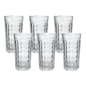 CONJUNTO DE COPO EM VIDRO BICO DE JACA COM 6 PEÇAS 250ML - VDA05022