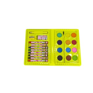 ESTOJO ESCOLAR COM INMETRO 24 PECAS AMARELO MT24AM