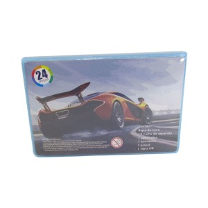 ESTOJO ESCOLAR COM INMETRO 24 PECAS MENINO MT24A-CARRO