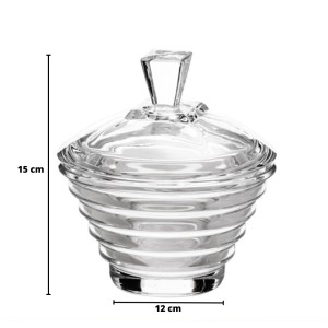 BOMBONIERE  DE CRISTAL LAYERS 12X15CM