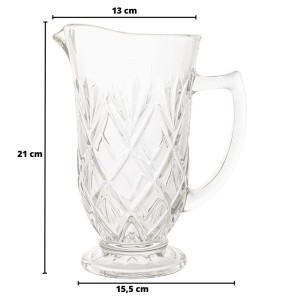 JARRA  DE VIDRO CRISTALINO TRANSPARENTE  800 ML - 6868