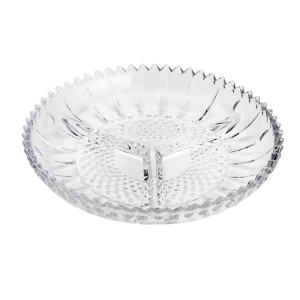 PETISQUEIRA DE CRISTAL GLORY COM 03 DIVISÓRIAS 22X3,5CM - 7000