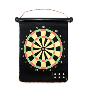 JOGO DE DARDOS PLACA MAGNETICA DUPLA FACE COM 6 DARDOS NO TUBO - 2850