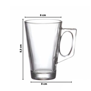 JOGO DE XÍCARA PARA CAPUCCINO DOLCE GUSTO MACHIATO CAFÉ 90 ML COM 06 PEÇAS