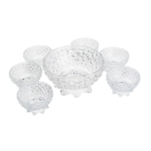 CONJUNTO PARA SOBREMESA CRISTAL COM 07 PEÇAS BOWL PINEAPPLE - 6686