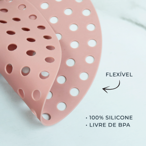 FORRO PROTETOR DE SILICONE REUTILIZÁVEL PARA AIR FRYER 23CM - CA09737-BG