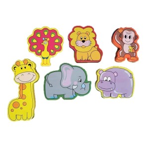 BRINQUEDO DIDÁTICO DE MADEIRA ANIMAIS COLORIDOS - DMT5735-B