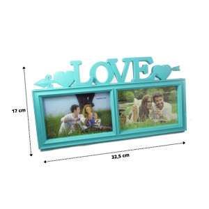 PORTA RETRATO DE PLASTICO DUPLO LOVE 10X15 - PR003L-TI