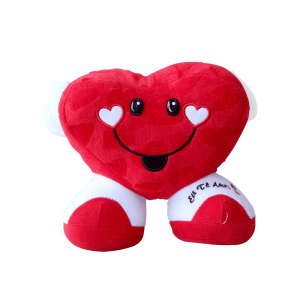 ALMOFADA DE CORAÇÃO 100% POLIESTER COM PEZINHO 19CM - F1526