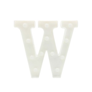 LUMINARIA LED DE PLASTICO BRANCA 14 LEDS LETRA W AL08025-W