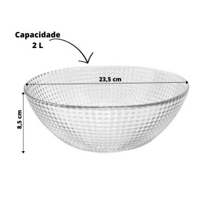 SALADEIRA DE VIDRO 23,5CM-BM1083