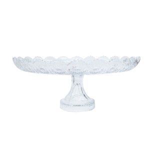 PRATO DE VIDRO COM PÉ 30CM - 741022W