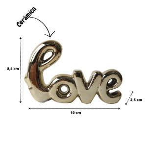 ENFEITE DE PORCELANA DECORATIVO LOVE 10X8,5CM - 96434-DOU
