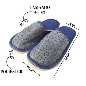 PANTUFA DE POLIÉSTER ESTAMPA CRAQUELADA - BF2265