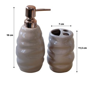 KIT DE BANHEIRO DE CERÂMICA COM 02 PEÇAS - 98542-BG