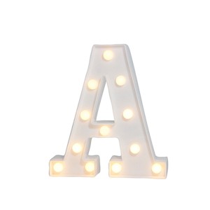 LUMINARIA LETRA A 12 LEDS BRANCA 22 X 19,5 X 4 CM - AL08023-A
