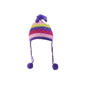 TOUCA INFANTIL COM POMPOM DE MALHA COLOR COM FORRO INTERNO - BF2420-LL