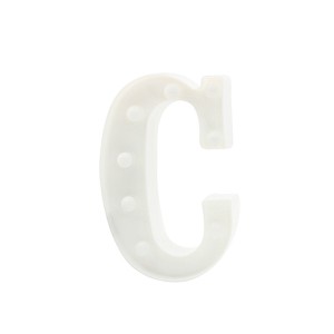 LUMINARIA LETRA C 08 LEDS BRANCA 21,5 X 13,5 X 4,5 CM AL08024-C