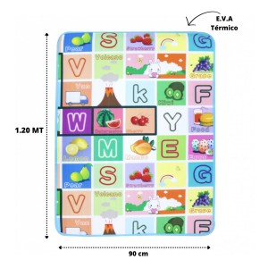 TAPETE TERMICO INFANTIL EVA 90CM X 1,20MT ESTAMPADOS - 96362-E