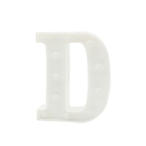 LUMINARIA LETRA D 11 LEDS BRANCA 21,5X18 X4,5CM AL08024-D