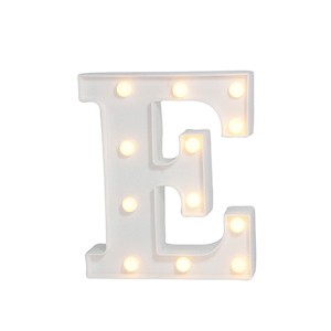 LUMINARIA LETRA E 12 LEDS BRANCA 22 X 18 X 4 CM - AL08023-E