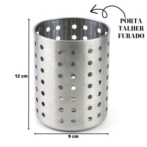 PORTA TALHER DE METAL VAZADO 12X9,5 CM - 1295CM