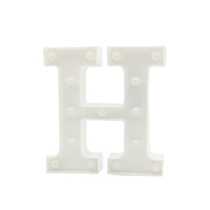 LUMINARIA LETRA H 15 LEDS BRANCA 21,5 X 20 X 4,5 CM AL08026-H