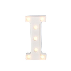 LUMINARIA LETRA I 7 LEDS BRANCA 22 X 10 X 4 CM - AL08023-I