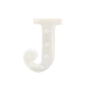 LUMINARIA LETRA J  8 LEDS BRANCA 21,5 X 15 X 4 CM- AL08026-J