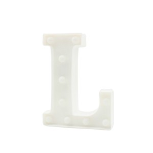 LUMINARIA LETRA L 10 LEDS BRANCA 22 X 16,5 X 4,5 CM AL08026-L
