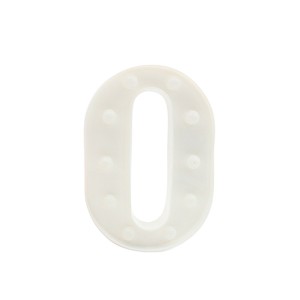 LUMINARIA LETRA O 12 LEDS BRANCA 21,5 X 15 X 4 CM - AL08023-O