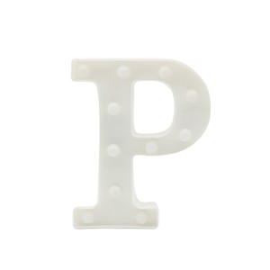 LUMINARIA LETRA P 11 LEDS BRANCA 21,5 X 17 X 4,5 CM - AL08024-P
