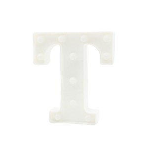 LUMINARIA LETRA T 11 LEDS BRANCA 21,5 X 19 X 4,5 CM - AL08024-T