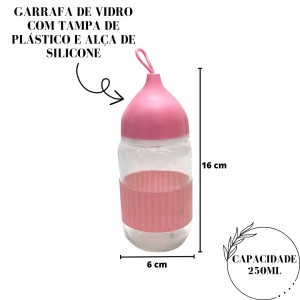 GARRAFA DE VIDRO COM CAPACIDADE DE 250 ML - GP3019-RS