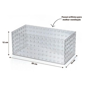 ORGANIZADOR DE PLÁSTICO COM ENCAIXE 12X14X28CM - TX0709