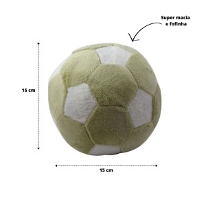 ALMOFADA PELUCIA BOLA P - 15 CM BEGE  E BRANCA - 313000124-BG