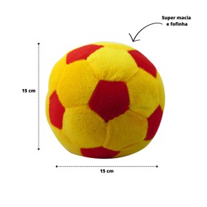 ALMOFADA PELUCIA BOLA P - 15 CM AMARELA E VERMELHA - 313000124-AM