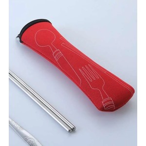 PORTA TALHER COM CAPA NEOPRENE E ZÍPER 24X6,5CM - FGC2467-VM