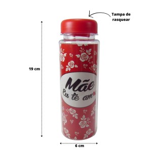 GARRAFA DE PLÁSTICO COM TAMPA ROSQUEAVÉL 500 ML - HG79046-VM