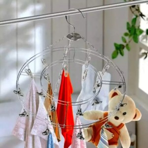 VARAL DE METAL COM 16 PRENDEDORES EM METAL - 32 CM - 15PC31