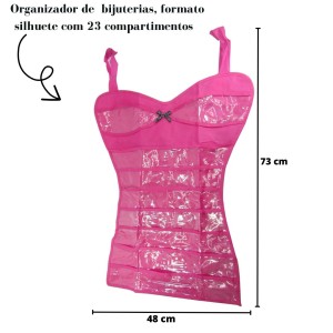 PORTA JOIAS ORGANIZADOR DE BIJOUTERIAS CABIDE PINK - HU83229-PK